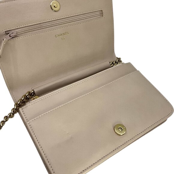 CHANEL Caviar Quilted Boy Wallet On Chain WOC Bag - Picture 11 of 12